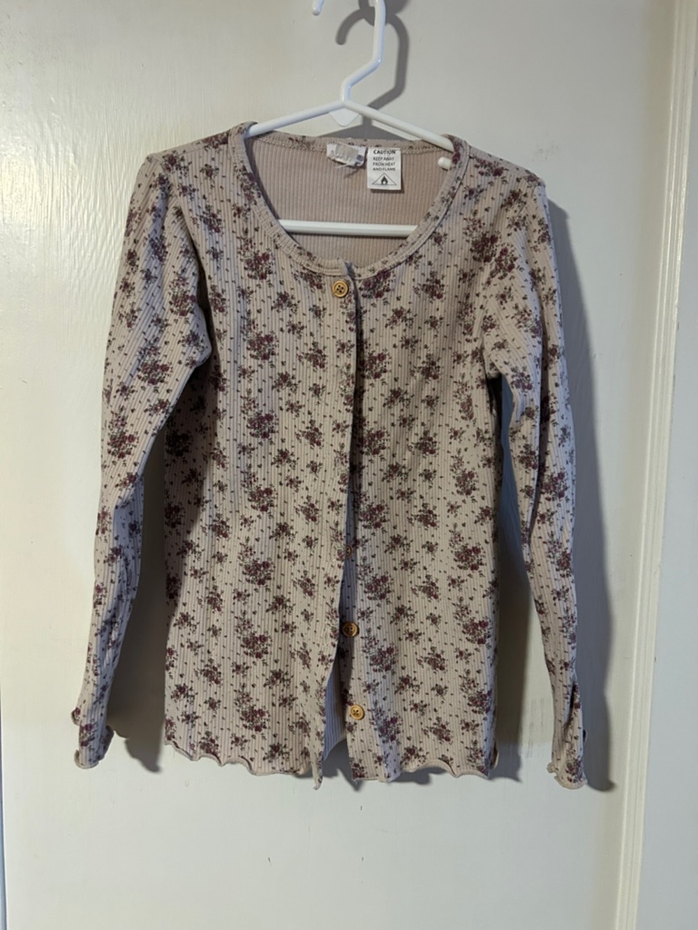 Jamie Kay Dusty Rose Ribbed Button Cardigan